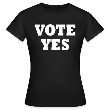 Vote yes - T-shirt Femme - noir - Devant - AI Model Female 172 dark (172cm)