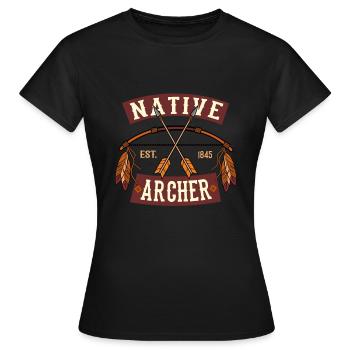 Native Archer Indian Bow Cool Archers - Women's T-Shirt - black - Front - AI Model Female 172 dark (172cm)