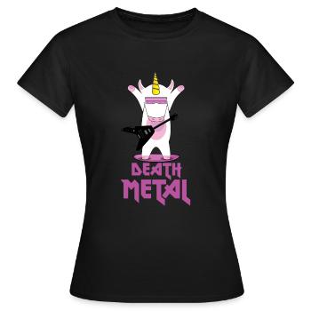 Death Metal Licorne - T-shirt Femme - noir - Devant - AI Model Female 172 dark (172cm)