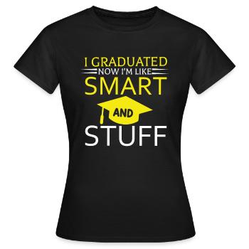 Diplômé Smart Stuff Diplômé Diplômé - T-shirt Femme - noir - Devant - AI Model Female 172 dark (172cm)