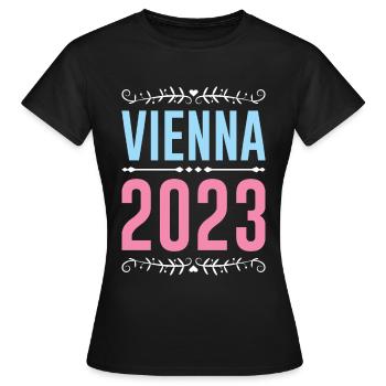 Vienne 2023 Vienne - T-shirt Femme - noir - Devant - AI Model Female 172 dark (172cm)