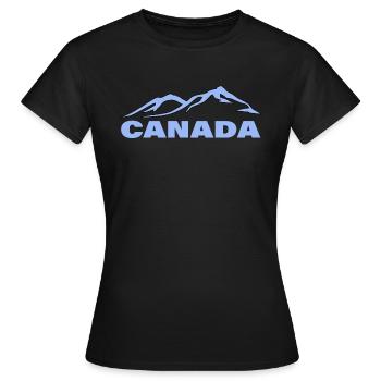 CANADA - Frauen T-Shirt - Schwarz - Vorne - AI Model Female 172 dark (172cm)
