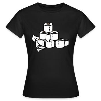PQ Tour pyramide de corona Hamsters pandémie - T-shirt Femme - noir - Devant - AI Model Female 172 dark (172cm)