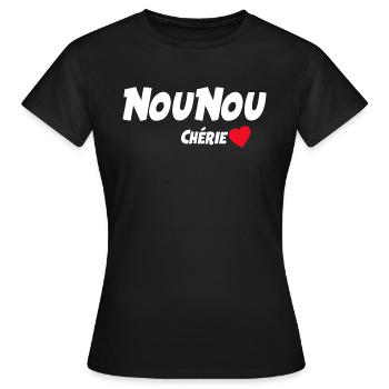 Ma Nounou Chérie Bonheur des Petits Enfants - T-shirt Femme - noir - Devant - AI Model Female 172 dark (172cm)