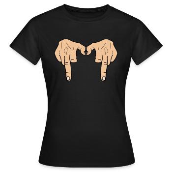 DOPPELTER GANGSTA-FICK - Frauen T-Shirt - Schwarz - Vorne - AI Model Female 172 dark (172cm)