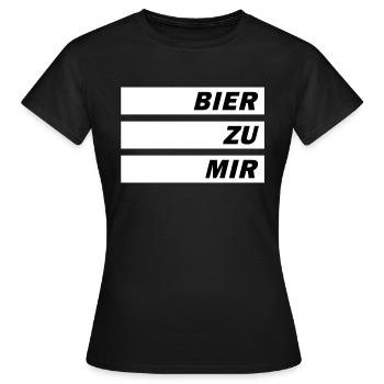 Bier zu mir GaLaBau Landwirt Maurer Malle Party HH - Frauen T-Shirt - Schwarz - Vorne - AI Model Female 172 dark (172cm)
