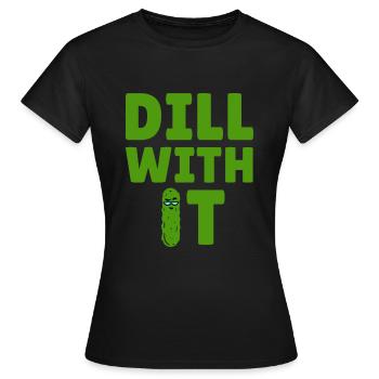 Cornichon Cornichons Concombre Végétalien Sour Enceinte Cadeau - T-shirt Femme - noir - Devant - AI Model Female 172 dark (172cm)