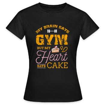 Pâtisserie, pâtisserie, gym, pâtisserie - T-shirt Femme - noir - Devant - AI Model Female 172 dark (172cm)