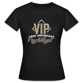 Psychologue Psychologue Thérapeute Psychothérapeute - T-shirt Femme - noir - Devant - AI Model Female 172 dark (172cm)