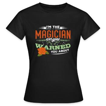 Magiciens Magicien Magicien Magicien Cadeau de sorcellerie - T-shirt Femme - noir - Devant - AI Model Female 172 dark (172cm)