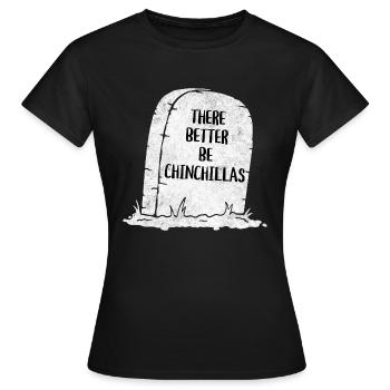 Il vaut mieux qu’il y ait une pierre tombale de chinchillas. - T-shirt Femme - noir - Devant - AI Model Female 172 dark (172cm)