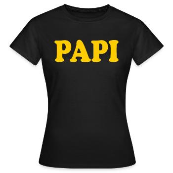 Papi - T-shirt Femme - noir - Devant - AI Model Female 172 dark (172cm)