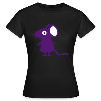 Petite souris - T-shirt Femme - noir - Devant - AI Model Female 172 dark (172cm)