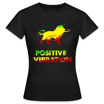 Löwe Positive Vibration Rasta raggae - Frauen T-Shirt - Schwarz - Vorne - AI Model Female 172 dark (172cm)