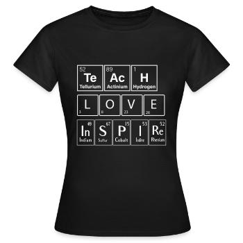 Enseigner l’amour inspire - T-shirt Femme - noir - Devant - AI Model Female 172 dark (172cm)