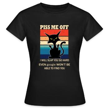 Piss mich ab, ich werde dich so hart schlagen - Frauen T-Shirt - Schwarz - Vorne - AI Model Female 172 dark (172cm)