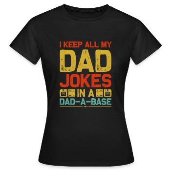 Papa Blague Drôle Papa Blague Père Blagues - T-shirt Femme - noir - Devant - AI Model Female 172 dark (172cm)