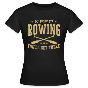 Rowing Rowing Boat - Women's T-Shirt - black - Front - AI Model Female 172 dark (172cm)