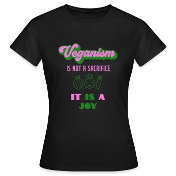 Végétalien végétalien végétalien - T-shirt Femme - noir - Devant - AI Model Female 172 dark (172cm)