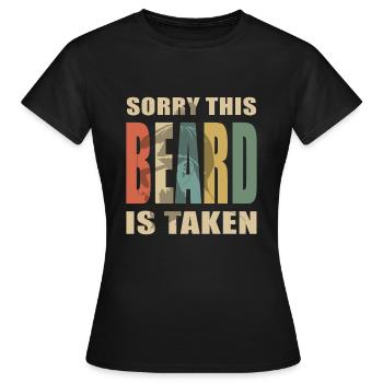 Sorry dieser Bart ist genommen Valentinstag - Frauen T-Shirt - Schwarz - Vorne - AI Model Female 172 dark (172cm)