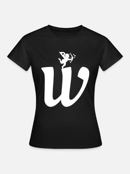 W - T-shirt dam - svart