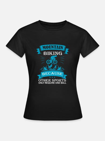 Mountainbiking - Frauen T-Shirt - Schwarz