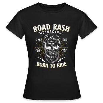Motocycliste chopper - T-shirt Femme - noir - Devant - AI Model Female 172 dark (172cm)