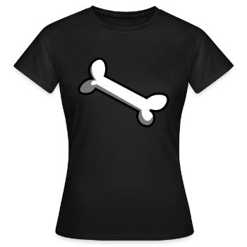 Bone / dog bone / bone / os / gift idea - Women's T-Shirt - black - Front - AI Model Female 172 dark (172cm)