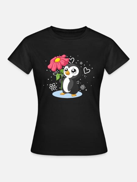 Pinguin Tshirt - T-shirt Femme - noir
