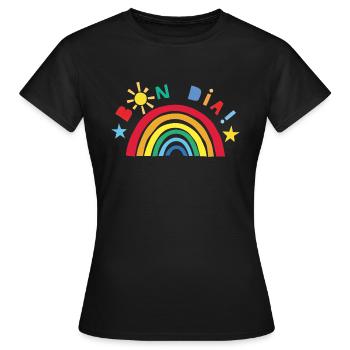 Bon Dia! - T-shirt Femme - noir - Devant - AI Model Female 172 dark (172cm)