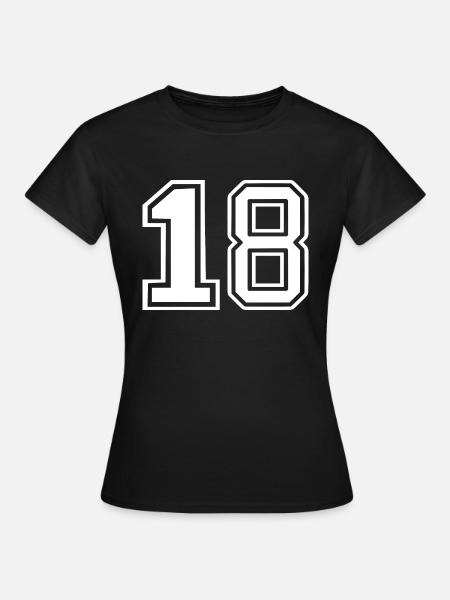 18 - Frauen T-Shirt - Schwarz