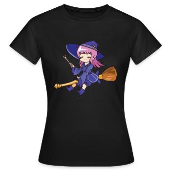 Sorcière - T-shirt Femme - noir - Devant - AI Model Female 172 dark (172cm)