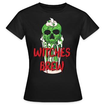Witches brew witch brew Halloween skull skull - Women's T-Shirt - black - Front - AI Model Female 172 dark (172cm)