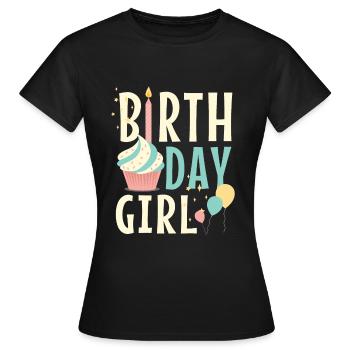 Fille d'anniversaire - T-shirt Femme - noir - Devant - AI Model Female 172 dark (172cm)