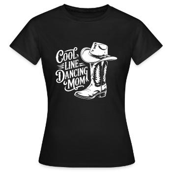 Line Dance Mom Linedance Mama Geschenk - Frauen T-Shirt - Schwarz - Vorne - AI Model Female 172 dark (172cm)