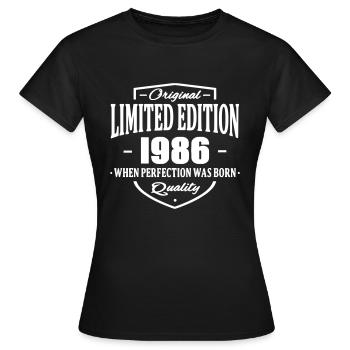Limited Edition 1986 - T-shirt Femme - noir - Devant - AI Model Female 172 dark (172cm)