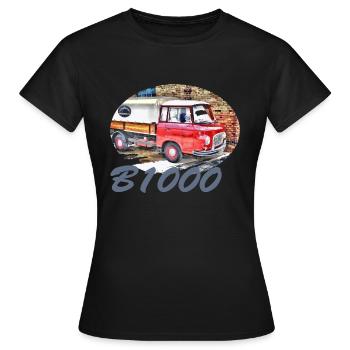 B1000 Pritsche Barkas - Frauen T-Shirt - Schwarz - Vorne - AI Model Female 172 dark (172cm)