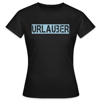 URLAUBER - Frauen T-Shirt - Schwarz - Vorne - AI Model Female 172 dark (172cm)