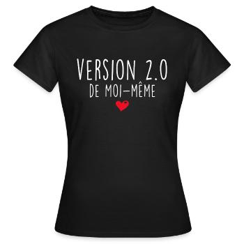 Femme Forte Version 2.0 De Moi-même - T-shirt Femme - noir - Devant - AI Model Female 172 dark (172cm)