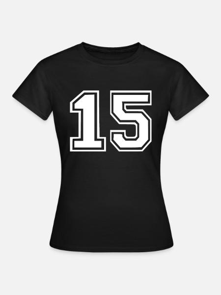 15 - Frauen T-Shirt - Schwarz