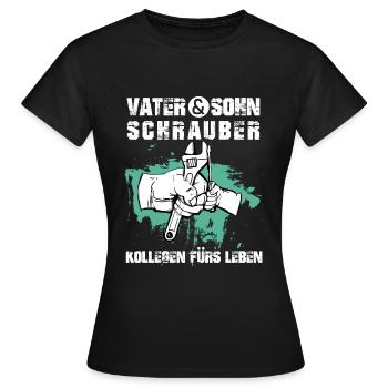 Tournevis père et fils - T-shirt Femme - noir - Devant - AI Model Female 172 dark (172cm)