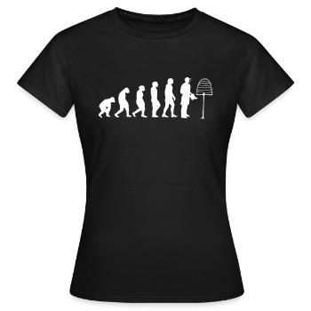 Évolution apiculteur apiculture miel d'abeille - T-shirt Femme - noir - Devant - AI Model Female 172 dark (172cm)