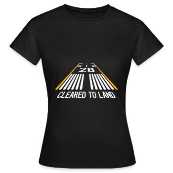 Départ du capitaine de l'avion pilote - T-shirt Femme - noir - Devant - AI Model Female 172 dark (172cm)