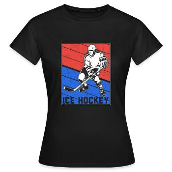 Hockey sur glace rondelle de hockey sur glace - T-shirt Femme - noir - Devant - AI Model Female 172 dark (172cm)