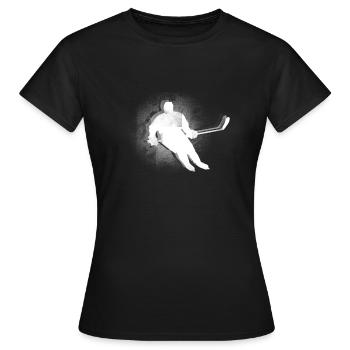 Hockey sur glace rondelle de hockey sur glace - T-shirt Femme - noir - Devant - AI Model Female 172 dark (172cm)