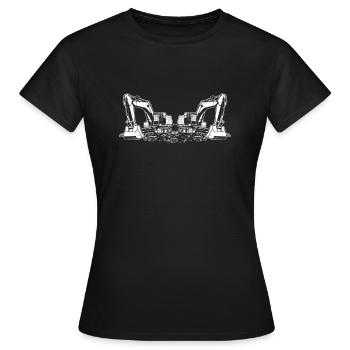 Chantier de construction de la pelle - T-shirt Femme - noir - Devant - AI Model Female 172 dark (172cm)