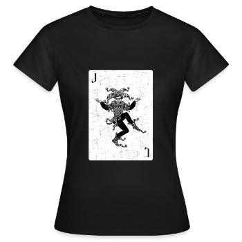 Joker Pokerface Casino - Frauen T-Shirt - Schwarz - Vorne - AI Model Female 172 dark (172cm)