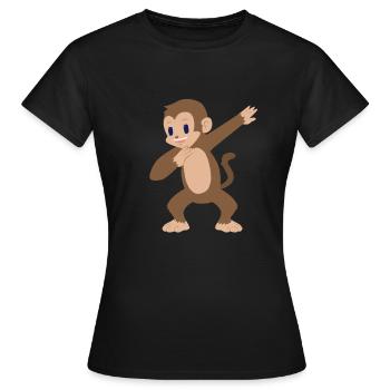 Dabbing Affe Dab - Frauen T-Shirt - Schwarz - Vorne - AI Model Female 172 dark (172cm)