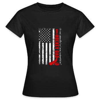 hockey dad - T-shirt Femme - noir - Devant - AI Model Female 172 dark (172cm)