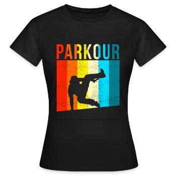 Parkour Vintage - Frauen T-Shirt - Schwarz - Vorne - AI Model Female 172 dark (172cm)
